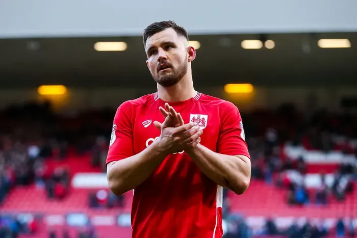 Framed Print : Bristol City's Agony: Bailey Wright's Disappointment as Championship Draw Pushes Them into Relegation Zone