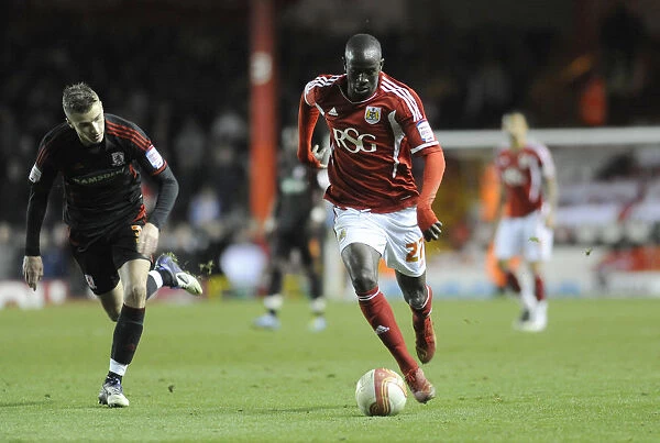 Bristol City's Albert Adomah Advances Ball vs. Middlesbrough - Neil Phillips / Pinnacle Image, 03 / 12 / 2011