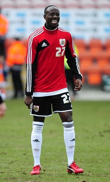 Bristol City's Albert Adomah at Blackpool's Bloomfield Road during Npower Championship Match, 02 / 03 / 2013