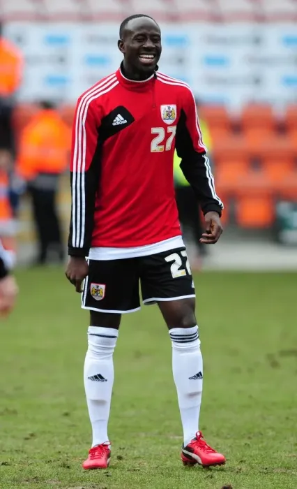 Framed Print : Bristol City's Albert Adomah at Blackpool's Bloomfield Road during Npower Championship Match, 02 / 03 / 2013