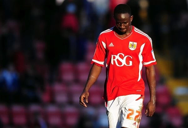 Bristol City's Albert Adomah Disappointed After Loss to Blackpool (Bristol City v Blackpool, 25 / 02 / 2012)