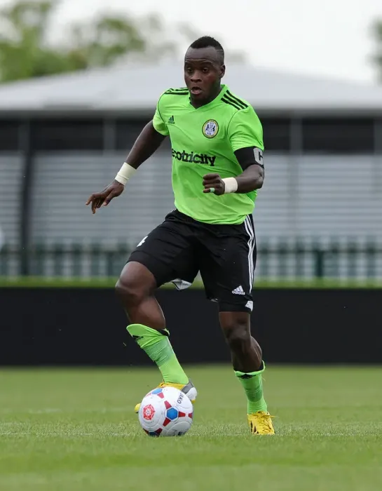 Framed Print : Bristol City's Alhassan Bangura Faces Off Against Forest Green Rovers in Intense Football Rivalry Framed Print : Bristol City's Alhassan Bangura Faces Off Against Forest Green Rovers in Intense Football Rivalry