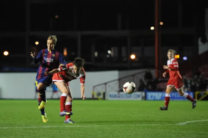 Framed Print : Bristol City's Angharad James Aims for Champions League Glory Against FC Barcelona