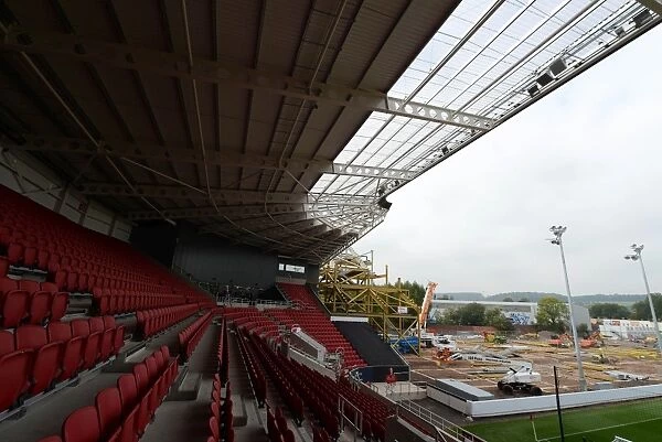 Bristol City's Ashton Gate Stadium: West Stand Development Amidst Sky Bet Championship Match