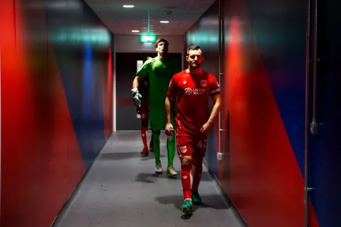 Framed Print : Bristol City's Bailey Wright Emerges from New Tunnel at Ashton Gate Stadium (Bristol City v Sheffield Wednesday, Sky Bet Championship) Framed Print : Bristol City's Bailey Wright Emerges from New Tunnel at Ashton Gate Stadium (Bristol City v Sheffield Wednesday, Sky Bet Championship)