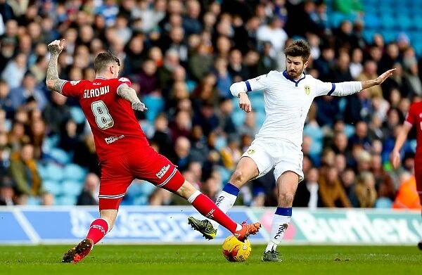 Bristol City's Ben Gladwin in Action against Leeds United, Sky Bet Championship 2016