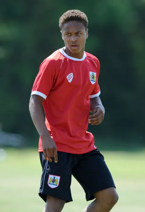 Framed Print : Bristol City's Bobby Reid Training (July 2014)