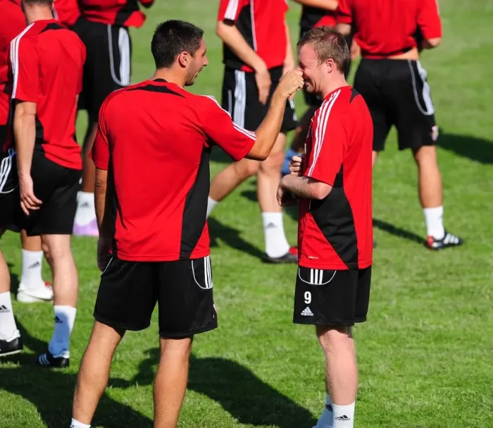 Framed Print : Bristol Citys Bradley Orr and Bristol Citys David Clarkson