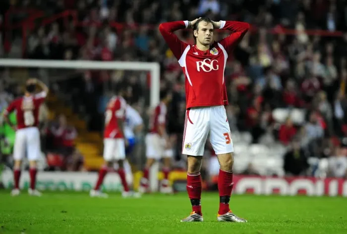 Framed Print : Bristol City's Brett Pitman and Team Mates Disappointed by Late 3-2 Defeat Against Reading (September 27, 2011, Championship) Framed Print : Bristol City's Brett Pitman and Team Mates Disappointed by Late 3-2 Defeat Against Reading (September 27, 2011, Championship)