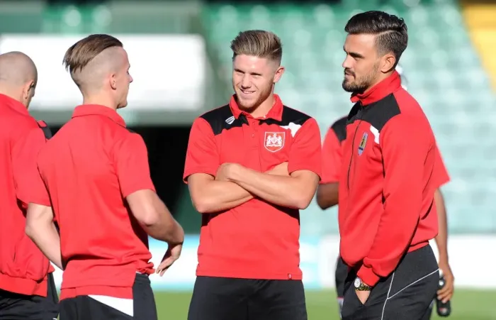 Framed Print : Bristol City's Byram, Burns, and Pack in Pre-Season Action against Yeovil Town