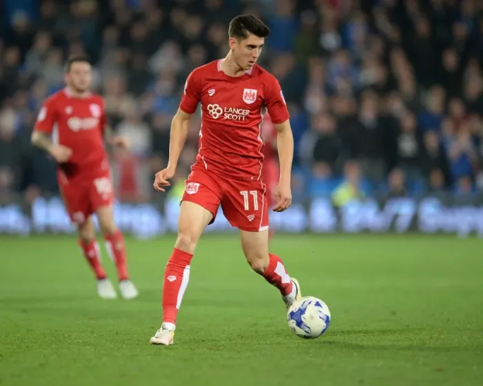 Framed Print : Bristol City's Callum O'Dowda in Action Against Cardiff City, October 14, 2016