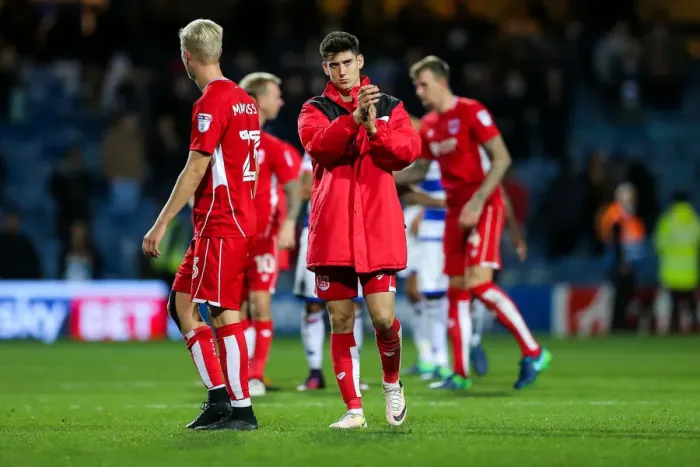 Framed Print : Bristol City's Callum O'Dowda Disappointed After 1-0 Loss to QPR Framed Print : Bristol City's Callum O'Dowda Disappointed After 1-0 Loss to QPR