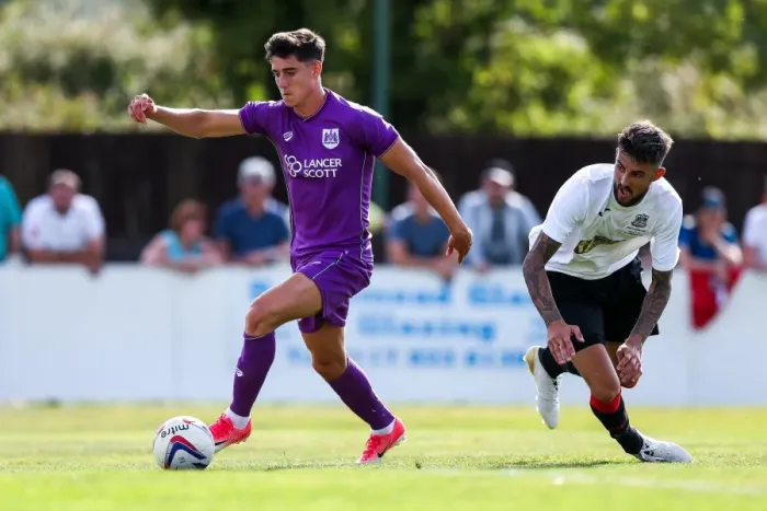 Framed Print : Bristol City's Callum O'Dowda Scores in Pre-Season Friendly Against Bristol Manor Farm
