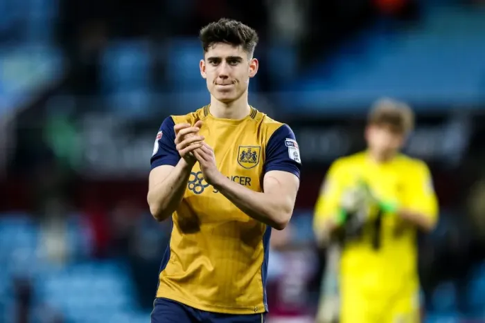 Framed Print : Bristol City's Callum O'Dowda Shows Appreciation to Fans After 2-0 Defeat by Aston Villa Framed Print : Bristol City's Callum O'Dowda Shows Appreciation to Fans After 2-0 Defeat by Aston Villa