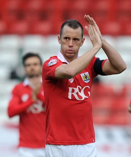 Bristol City's Captain Wilbraham Acknowledges Supporters Before FA Cup Match Against AFC Telford