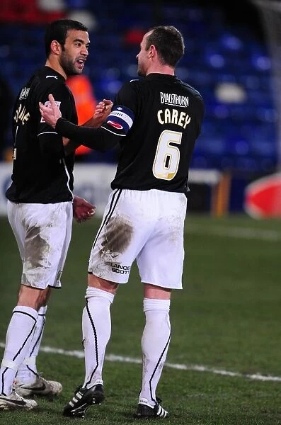 Bristol City's Carey and Fontaine at Crystal Palace Championship Clash, Selhurst Park Stadium - 09 / 03 / 2010