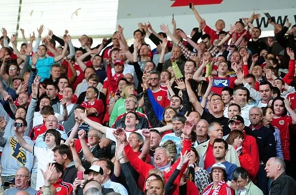 Bristol City's Championship Glory: Derby County vs. Bristol City (30 / 04 / 2011) - Fans Celebrate at the Final Whistle