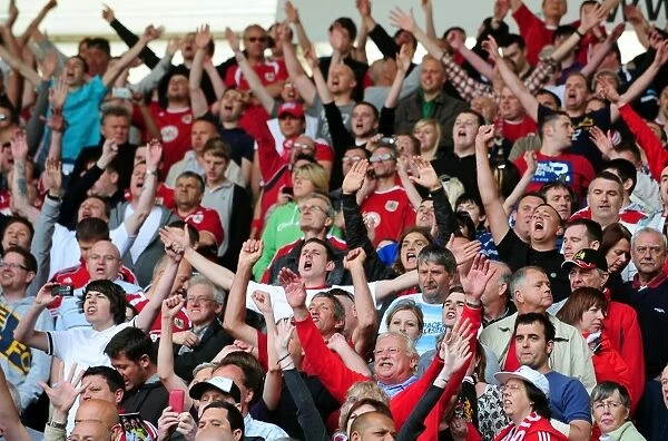 Bristol City's Championship Victory: Fans Celebrate at Derby County's Pride Park (30 / 04 / 2011)