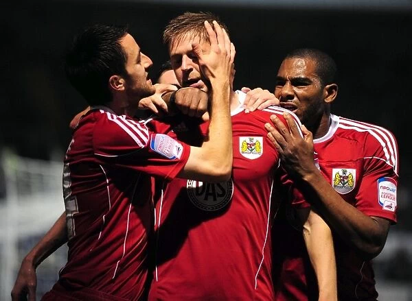 Bristol City's Championship-Winning Moment: Jon Stead's Euphoric Goal Celebration at Portsmouth (September 25, 2010)