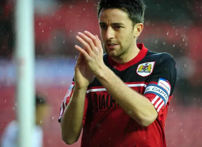 Framed Print : Bristol City's Cole Skuse Applauding Fans Amidst Championship Match Postponement