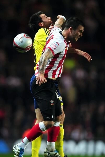 Bristol City's Cole Skuse Fouled by Southampton's Danny Fox during Championship Match, 30 / 12 / 2011