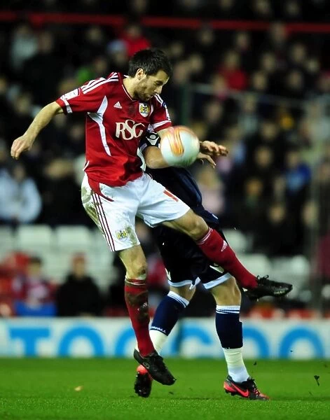 Bristol City's Cole Skuse vs. Harry Kane: A Battle for the High Ball in the 2012 Championship Match between Bristol City and Millwall