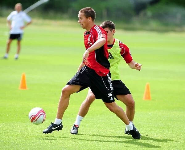 Bristol City's Danny Ball: A Focused Figure during Pre-Season Training