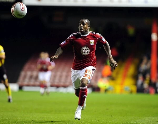 Bristol City's Danny Rose in Action at Ashton Gate Stadium (2010) - Championship Match vs. Derby County or Watford