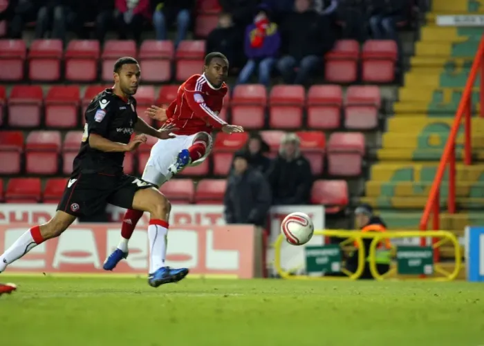 Framed Print : Bristol City's Danny Rose Fires a Shot Against Sheffield United in Championship Match, 2010 Framed Print : Bristol City's Danny Rose Fires a Shot Against Sheffield United in Championship Match, 2010