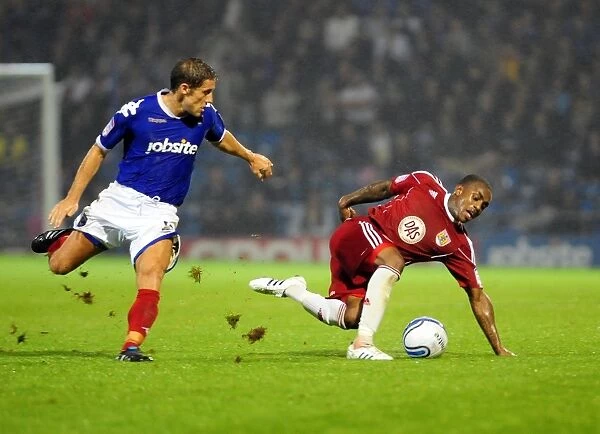 Bristol City's Danny Rose Fouled by Michael Brown in Portsmouth vs. Bristol City Championship Match (September 2010)