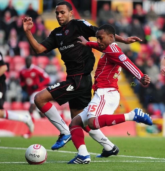 Bristol City's Danny Rose Shoots in Championship Clash Against Sheffield United, 2010