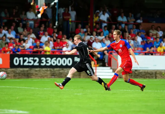 Framed Print : Bristol Citys David Clarkson hits the post
