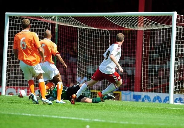 Bristol City's David Clarkson Scores the Winning Goal Against Blackpool in 2010 Championship Match