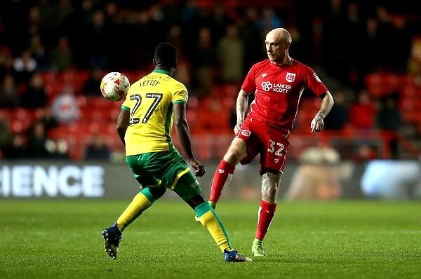 Bristol City's David Cotterill in Action Against Norwich City, Sky Bet Championship (March 7, 2017)