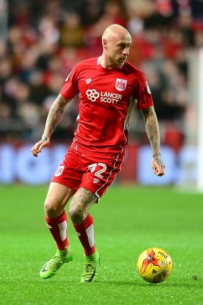 Bristol City's David Cotterill in Action during the Sky Bet Championship match against Fulham at Ashton Gate, 2017