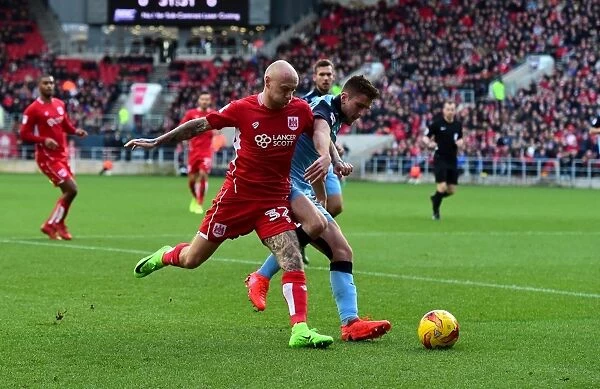 Bristol City's David Cotterill Charges Forward Against Rotherham United in Sky Bet Championship