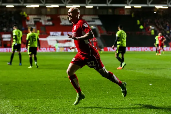 Framed Print : Bristol City's David Cotterill Scores Penalty to Secure 4-0 Lead Over Huddersfield Town
