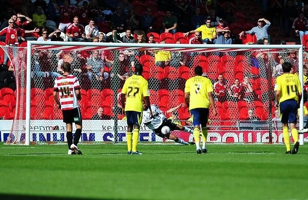 Bristol City's David James Saves Doncaster Rovers James Hayter's Penalty - League Cup Match, 27 / 08 / 2011