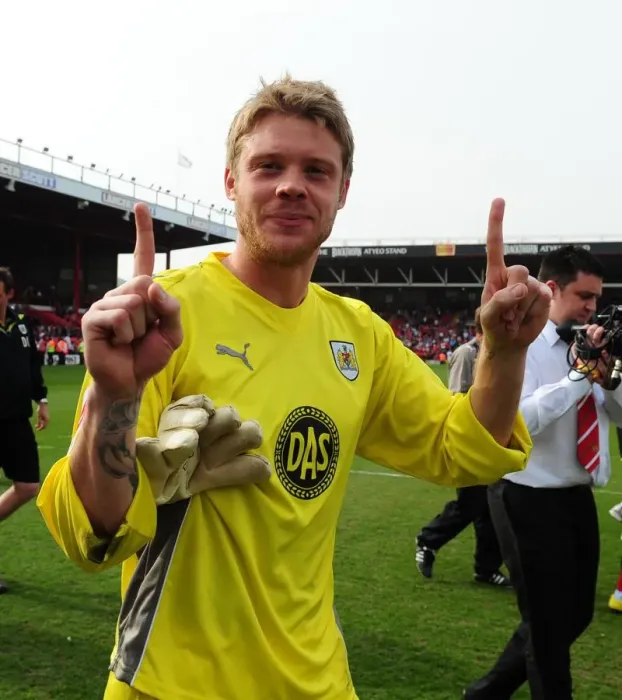 Framed Print : Bristol City's Dean Gerken Saves the Day: Championship Showdown vs. Derby County, 24 / 04 / 2010