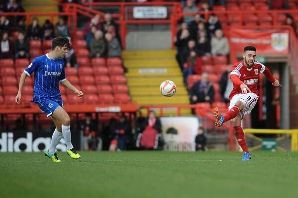 Bristol City's Derrick Williams in Action Against Gillingham, Sky Bet League One, 2014