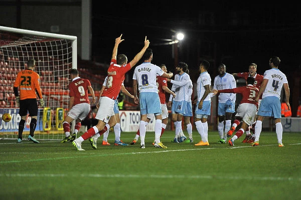 Bristol City's Derrick Williams Celebrates Goal Against Coventry City, Johnstones Paint Trophy 2014