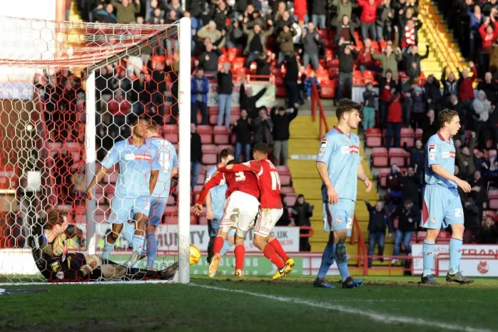 Framed Print : Bristol City's Derrick Williams Celebrates Goal Against Tranmere Rovers, Sky Bet League One, 2014 Framed Print : Bristol City's Derrick Williams Celebrates Goal Against Tranmere Rovers, Sky Bet League One, 2014