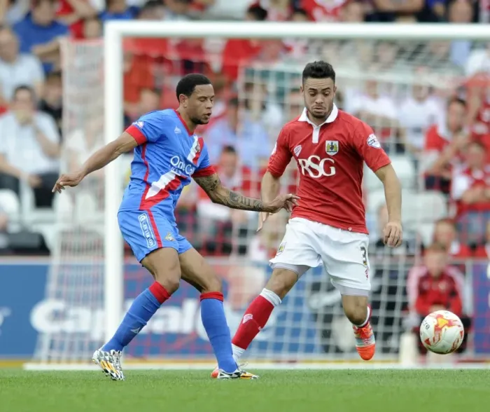 Framed Print : Bristol City's Derrick Williams Chases Down the Ball - Intense Action from Bristol City vs Doncaster Rovers Framed Print : Bristol City's Derrick Williams Chases Down the Ball - Intense Action from Bristol City vs Doncaster Rovers