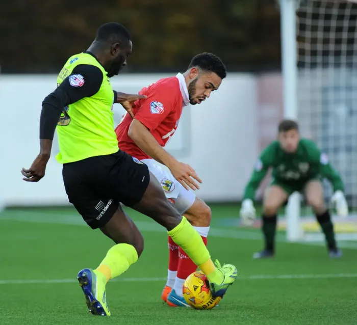 Framed Print : Bristol City's Derrick Williams Fights for Control in Ashton Gate Showdown Framed Print : Bristol City's Derrick Williams Fights for Control in Ashton Gate Showdown