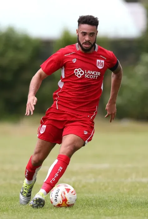 Framed Print : Bristol City's Derrick Williams in Pre-Season Action Against Hengrove Athletic Framed Print : Bristol City's Derrick Williams in Pre-Season Action Against Hengrove Athletic