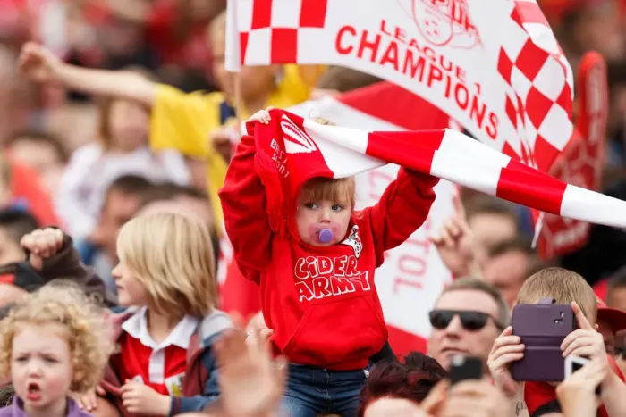 Framed Print : Bristol City's Double Title Victory: Thousands Rejoice in Championship Promotion Parade