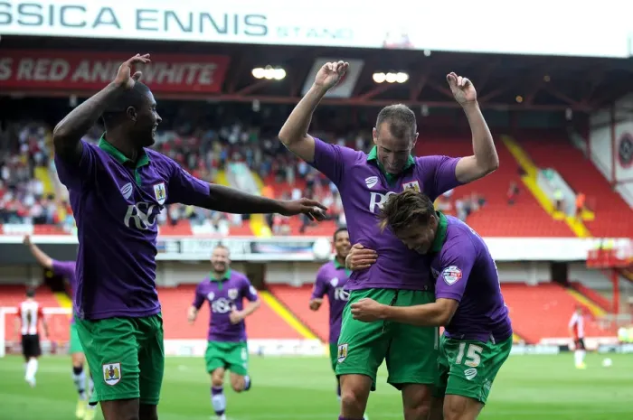 Framed Print : Bristol City's Electrifying Start: Wilbraham's Stunner in Sky Bet League One Opener Framed Print : Bristol City's Electrifying Start: Wilbraham's Stunner in Sky Bet League One Opener