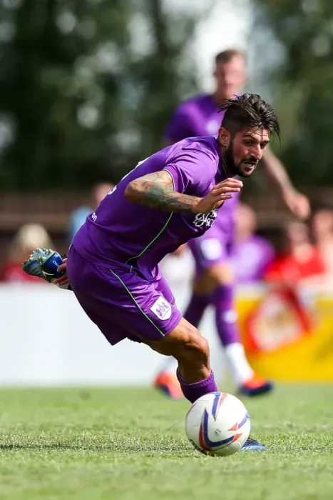 Framed Print : Bristol City's Eros Pisano in Pre-season Form