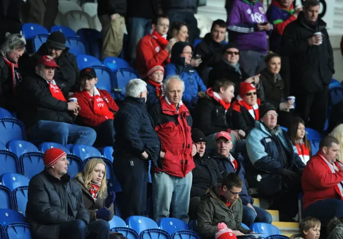 Framed Print : Bristol City's Fanatical Support: Sky Bet League One Clash at Colchester United (February 2015)