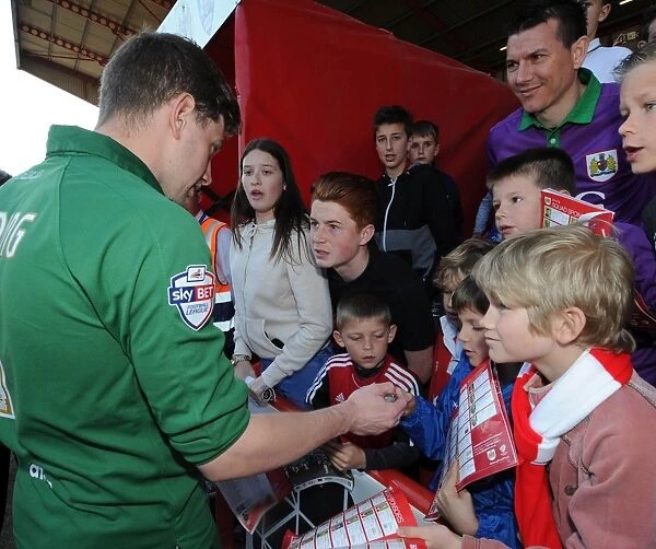 Bristol City's Frank Fielding Mingles with Fans after Ashton Gate Victory